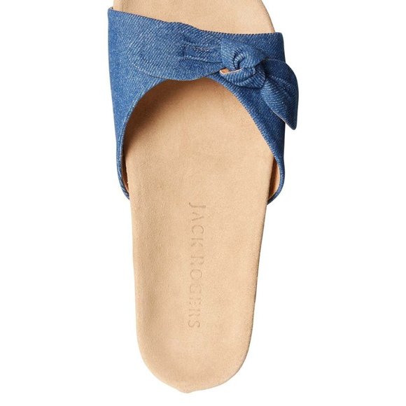 JACK ROGERS Dorothy Bow Slide Sandal Denim Women 8 - Picture 4 of 8